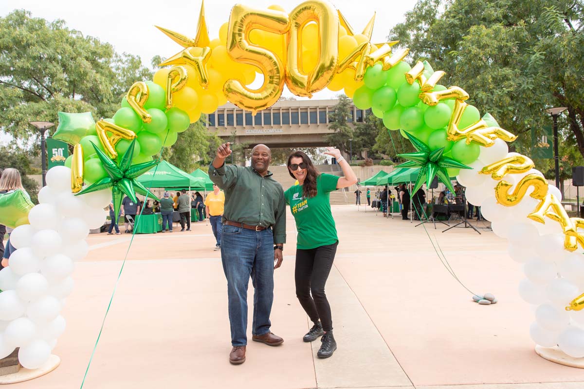 People enjoying the 50th Anniversary Celebration