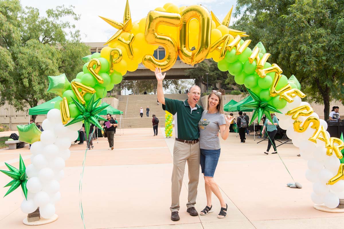 People enjoying the 50th Anniversary Celebration