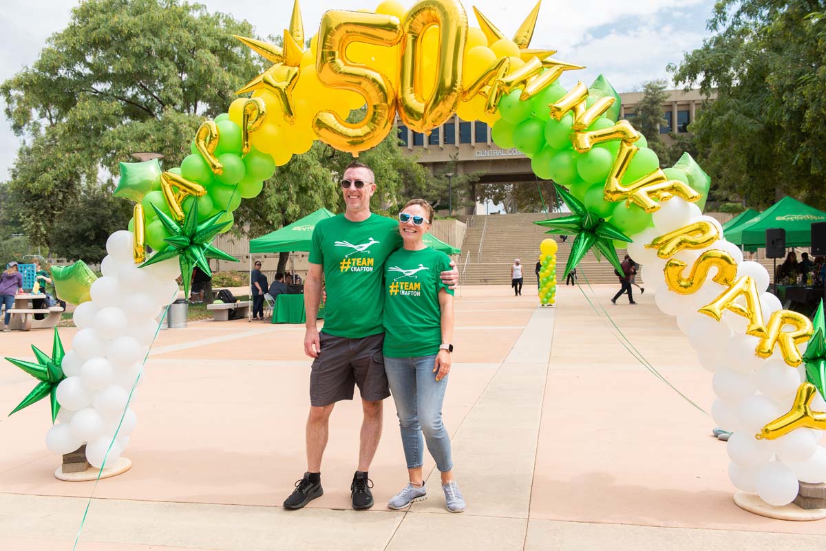 People enjoying the 50th Anniversary Celebration