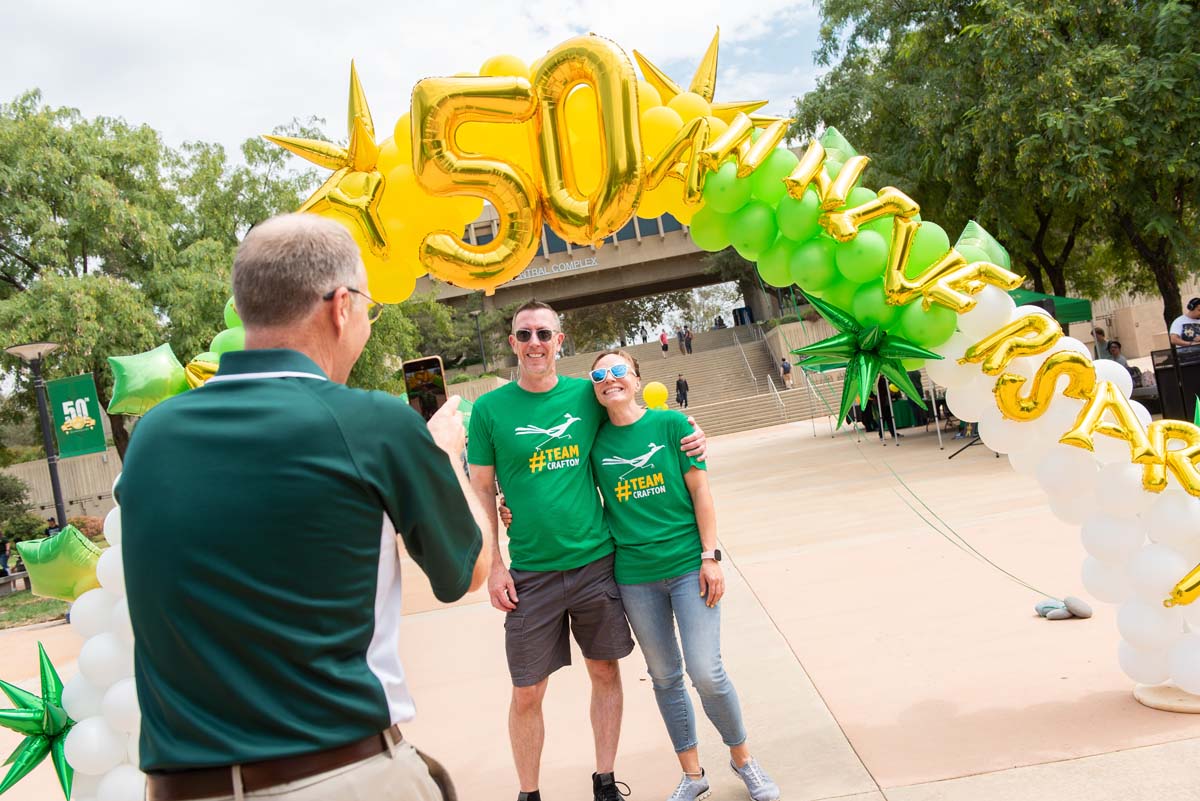 People enjoying the 50th Anniversary Celebration