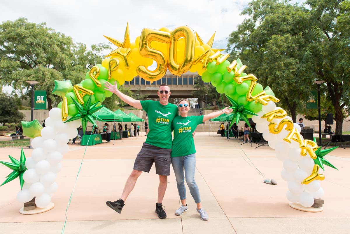 People enjoying the 50th Anniversary Celebration