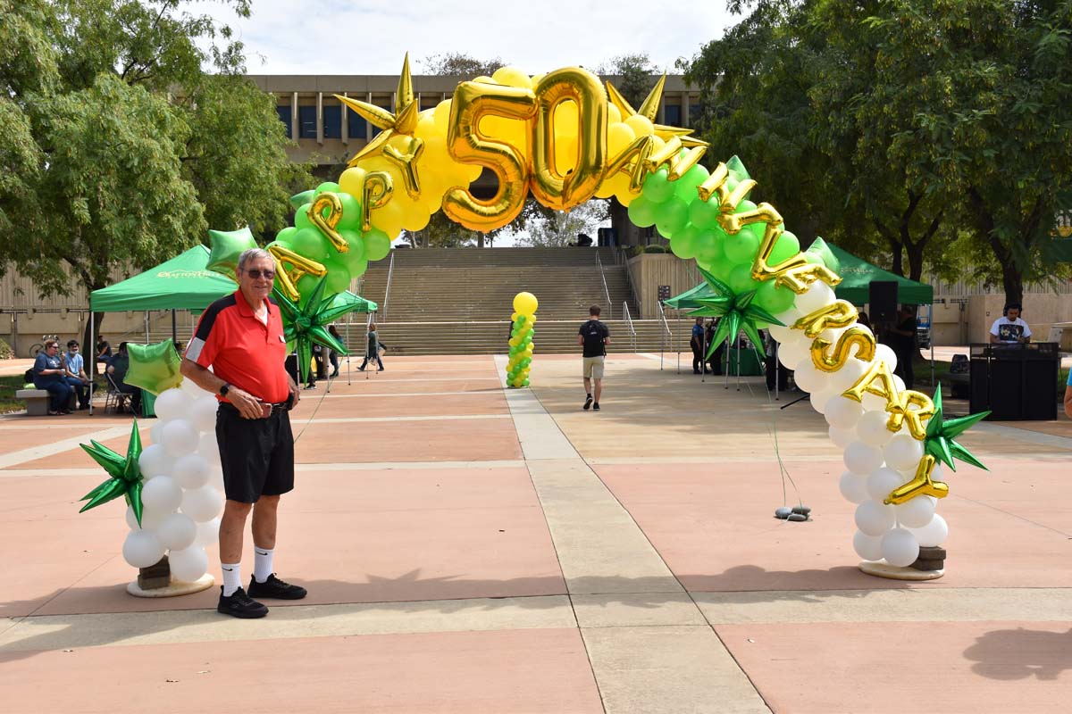 People enjoying the 50th Anniversary Celebration