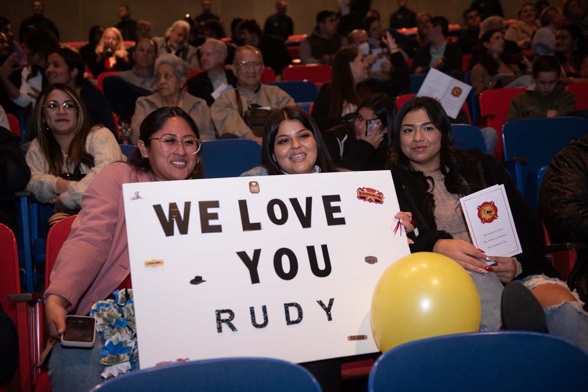 People enjoying the Fire Academy graduation