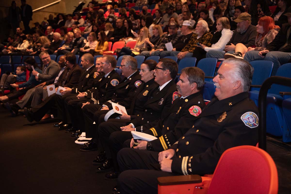 People enjoying the Fire Academy graduation