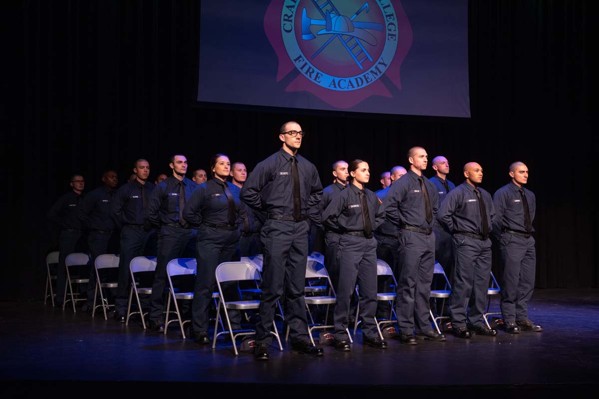 People enjoying the Fire Academy graduation