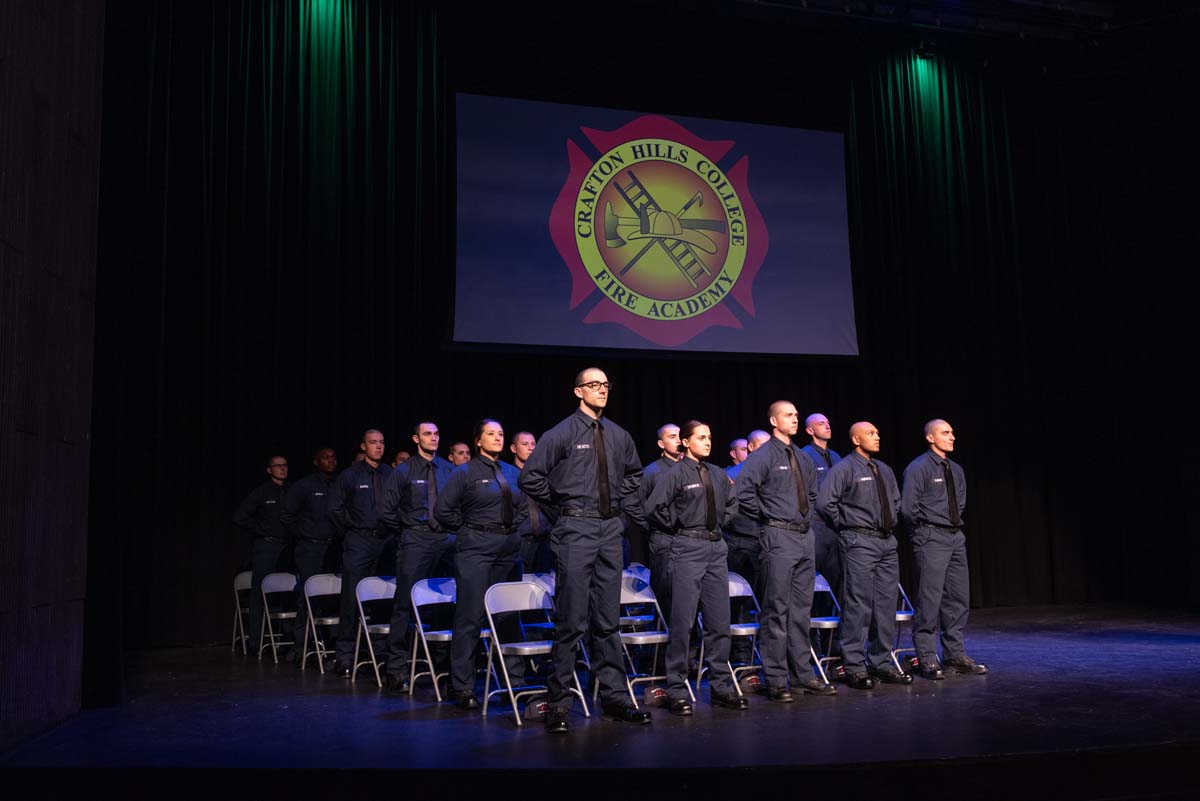 People enjoying the Fire Academy graduation