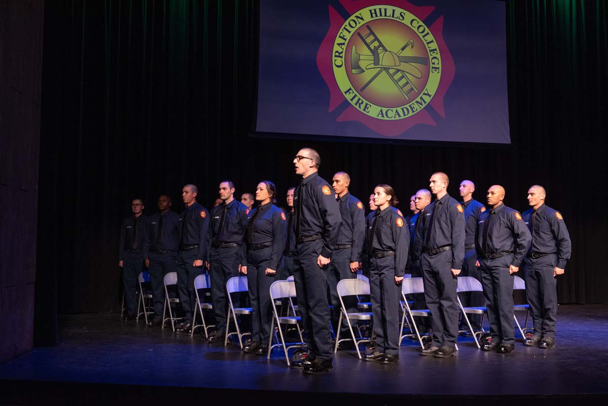 People enjoying the Fire Academy graduation