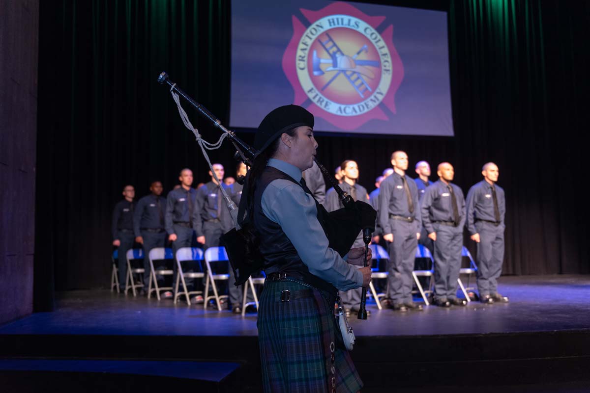 People enjoying the Fire Academy graduation