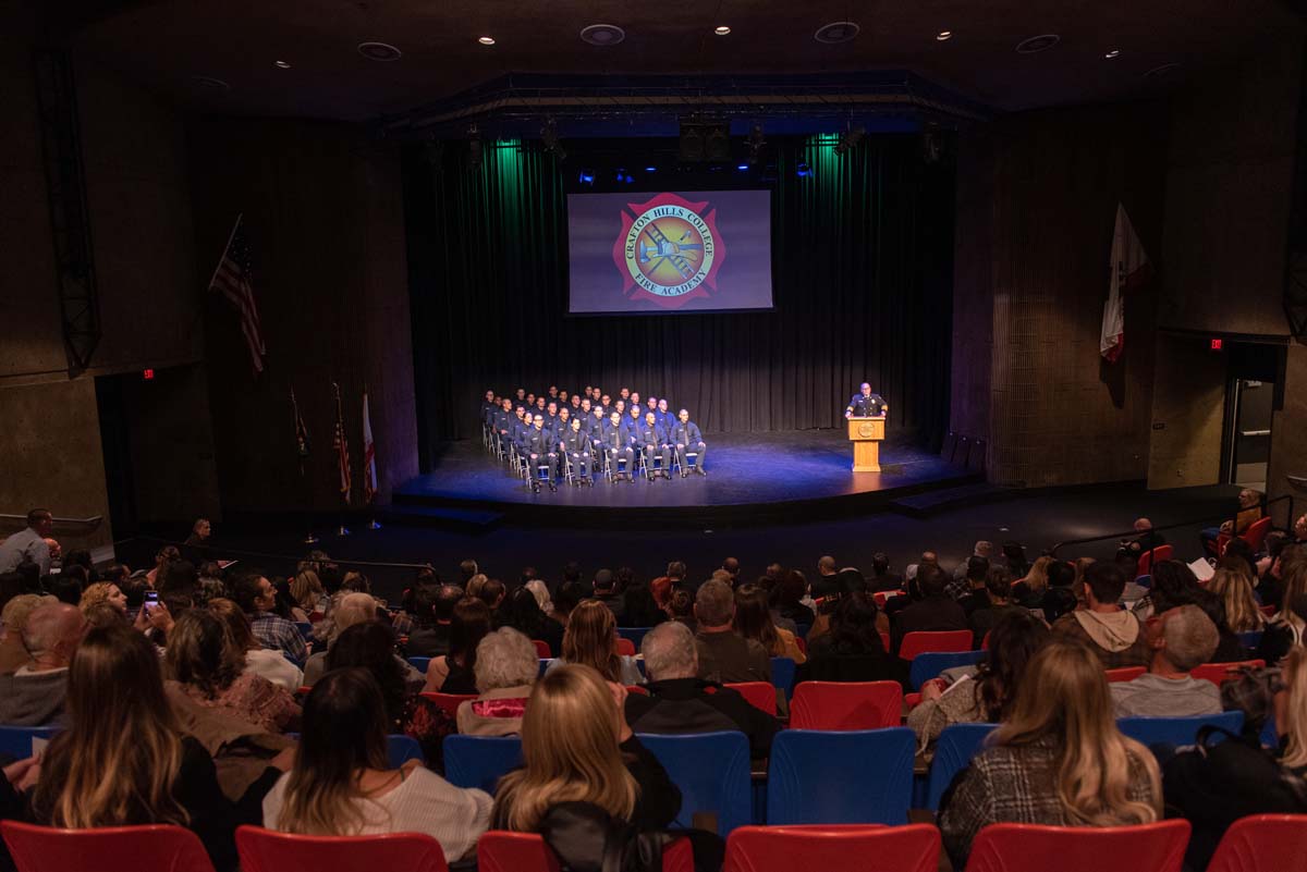 People enjoying the Fire Academy graduation