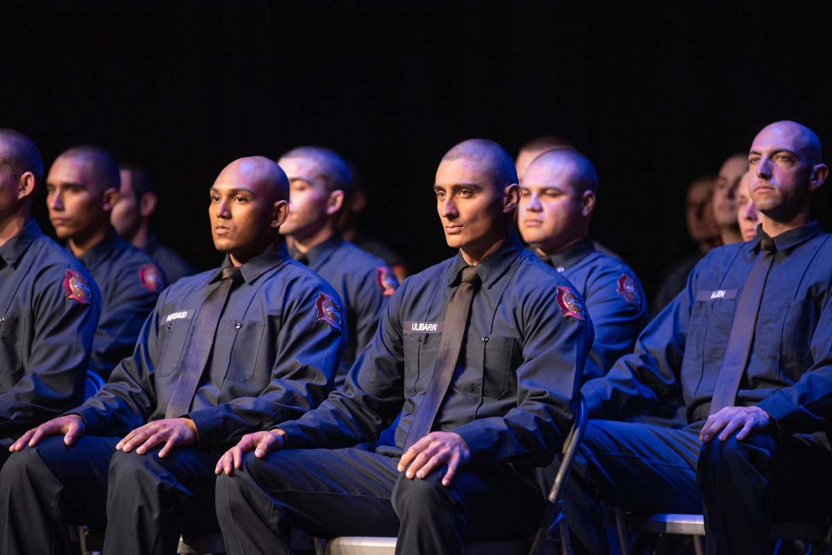 People enjoying the Fire Academy graduation