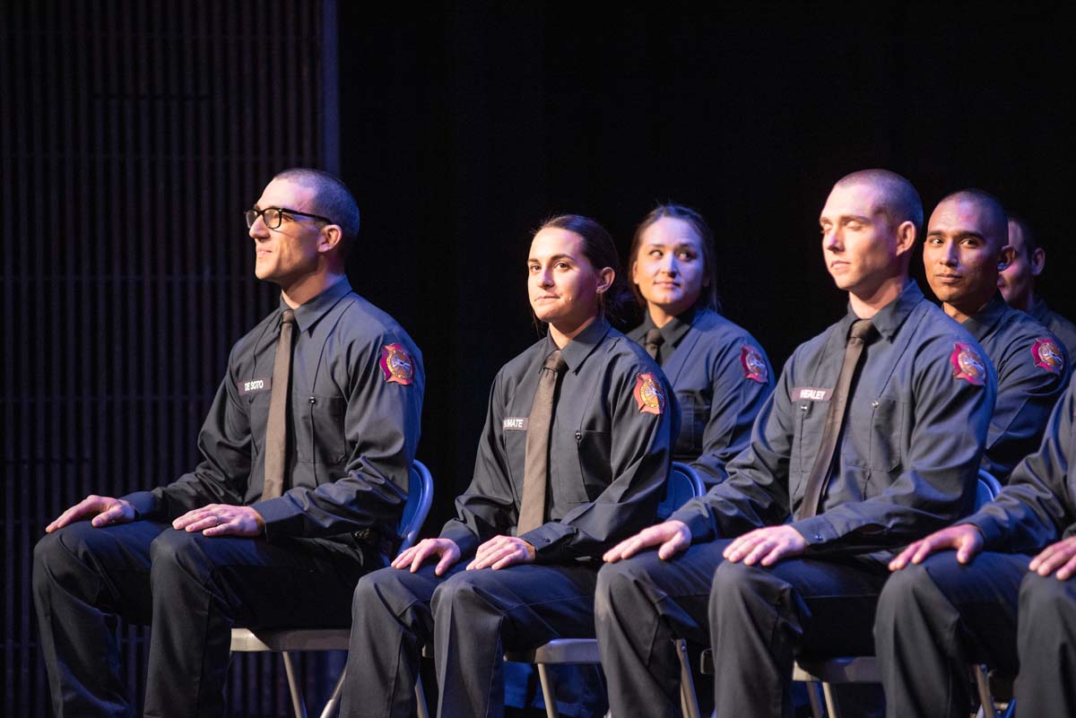 People enjoying the Fire Academy graduation