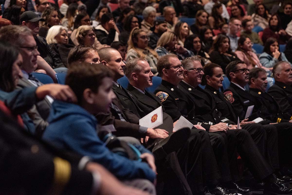 People enjoying the Fire Academy graduation