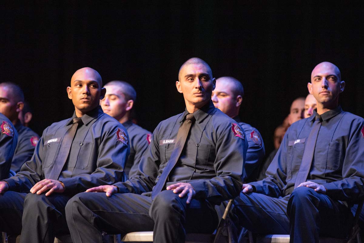 People enjoying the Fire Academy graduation