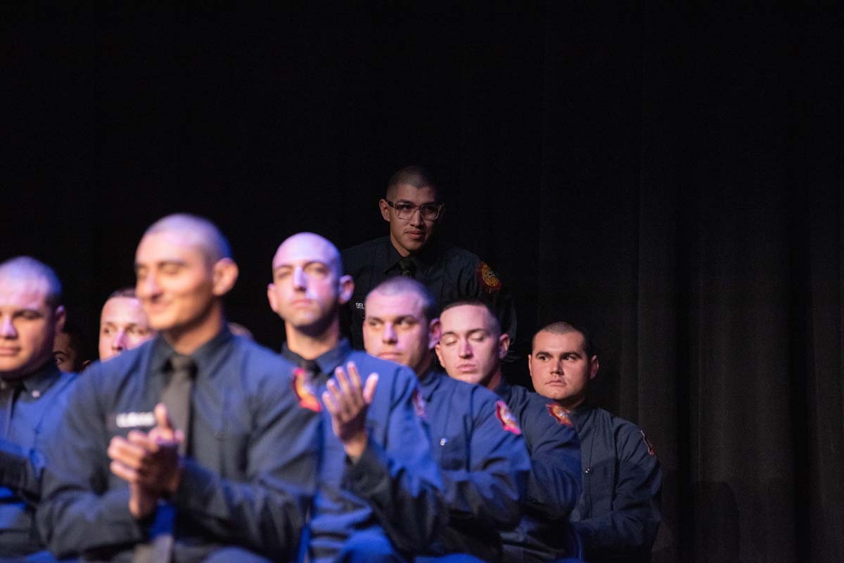 People enjoying the Fire Academy graduation