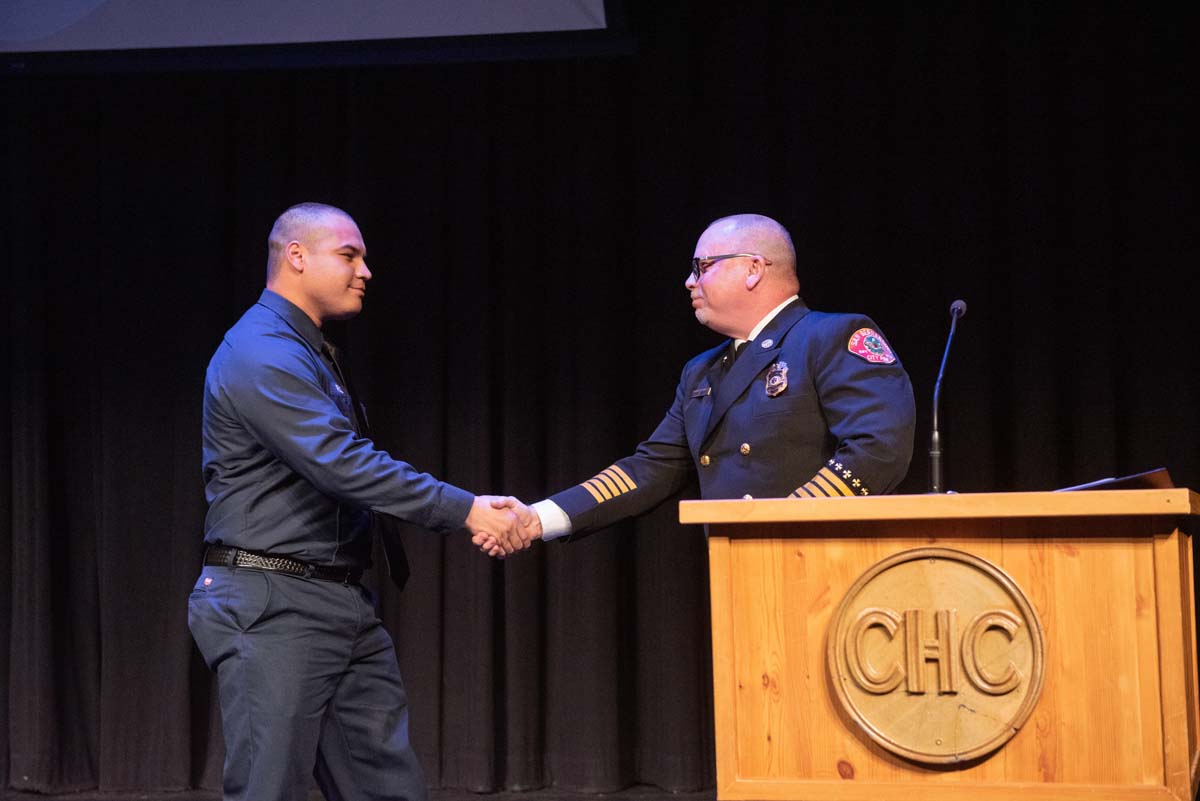 People enjoying the Fire Academy graduation