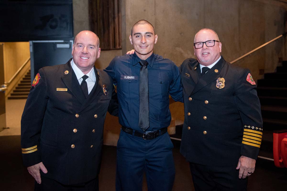 People enjoying the Fire Academy graduation