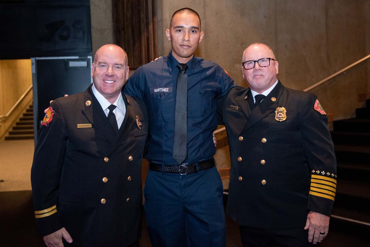 People enjoying the Fire Academy graduation