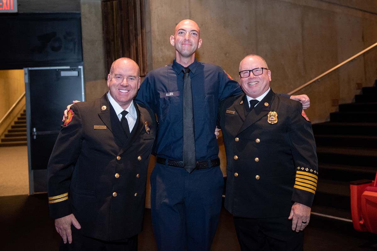 People enjoying the Fire Academy graduation