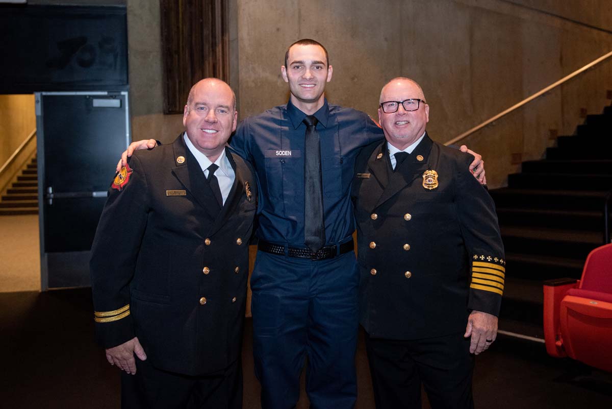 People enjoying the Fire Academy graduation