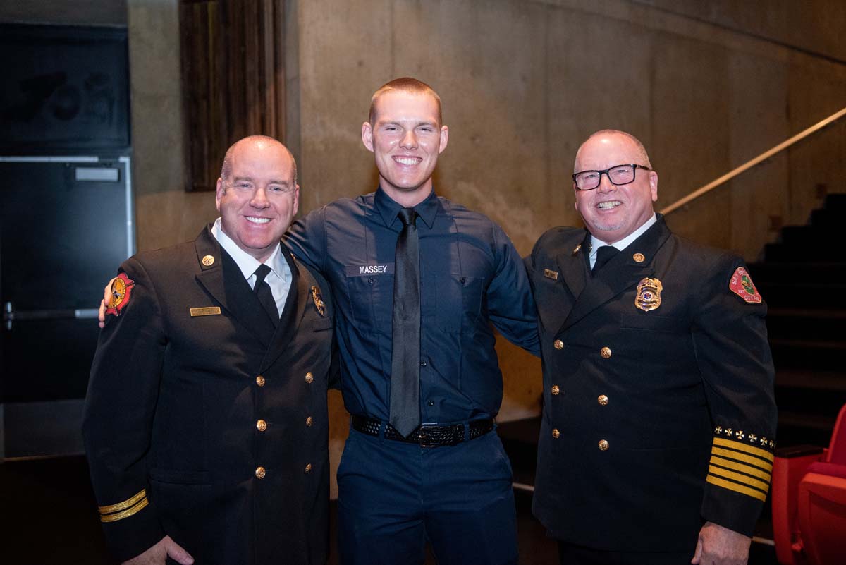 People enjoying the Fire Academy graduation