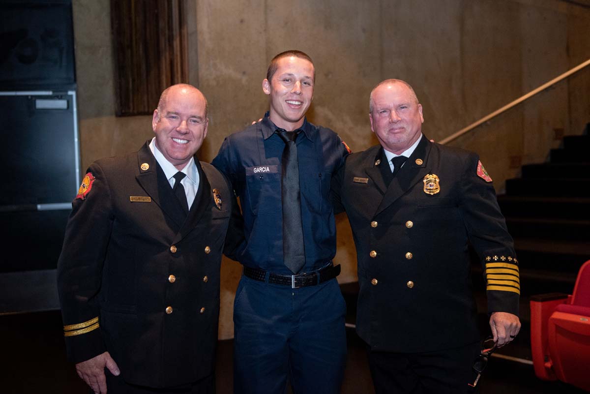 People enjoying the Fire Academy graduation