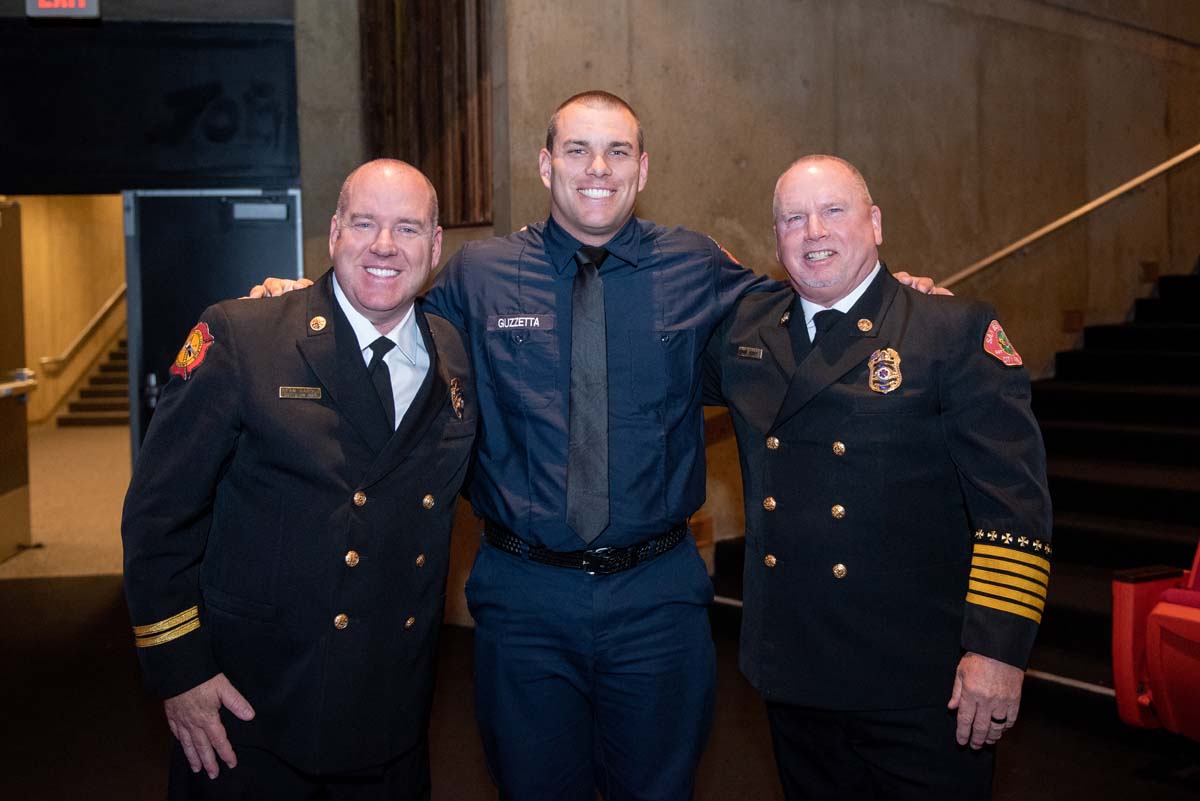 People enjoying the Fire Academy graduation