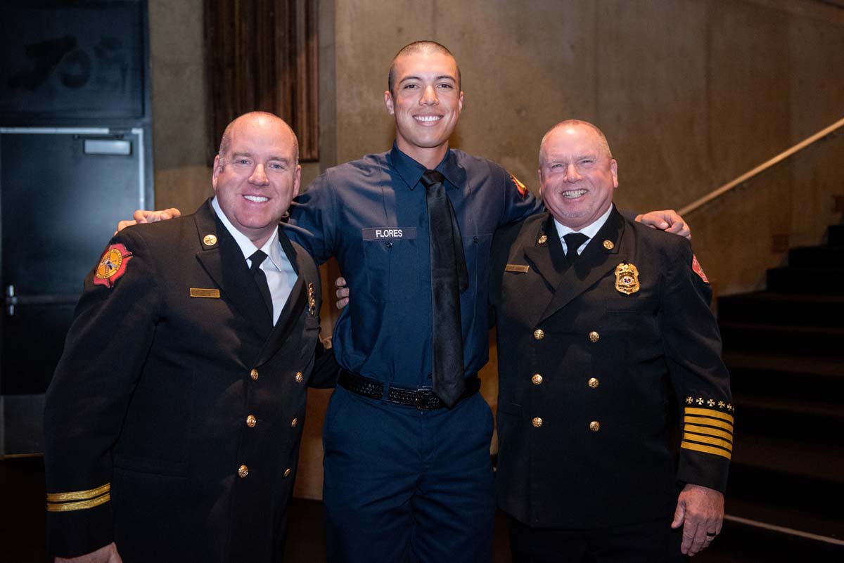 People enjoying the Fire Academy graduation