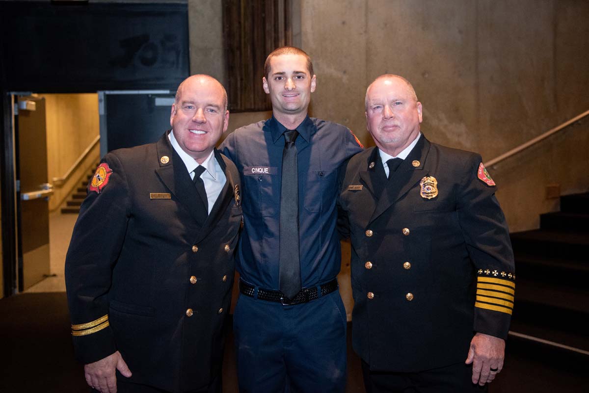 People enjoying the Fire Academy graduation