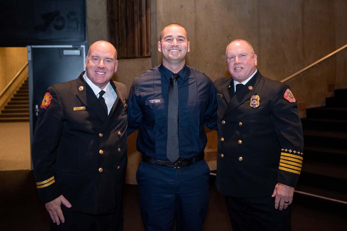 People enjoying the Fire Academy graduation