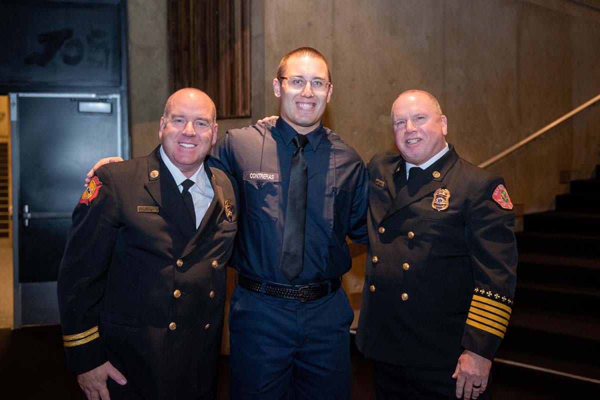 People enjoying the Fire Academy graduation