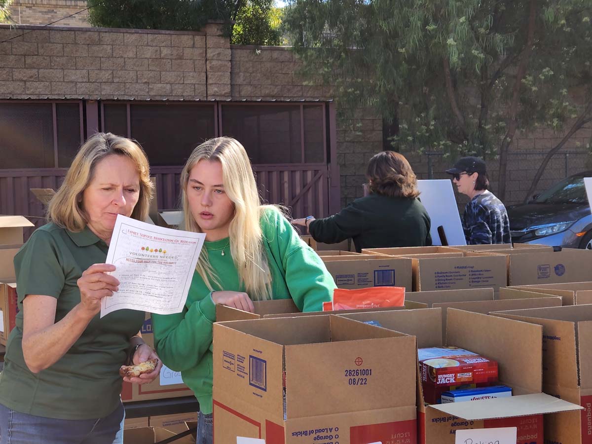 People at the food drive