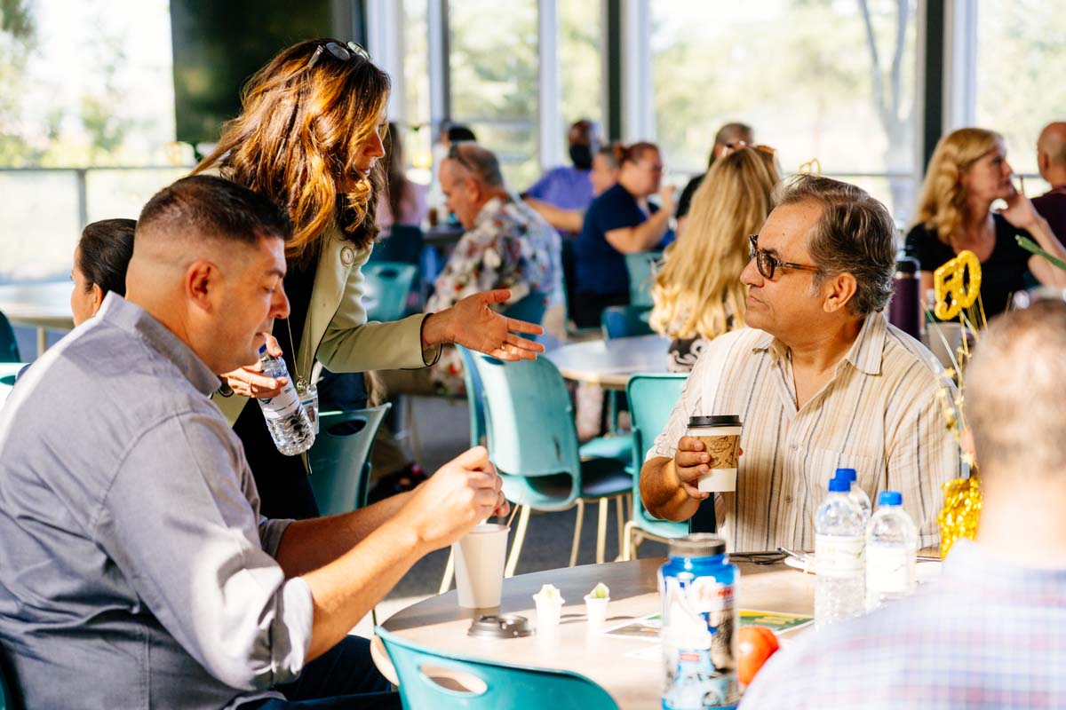 People enjoying In-Service Day