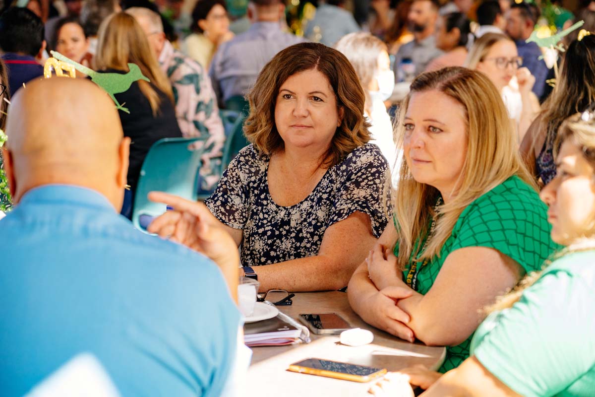 People enjoying In-Service Day