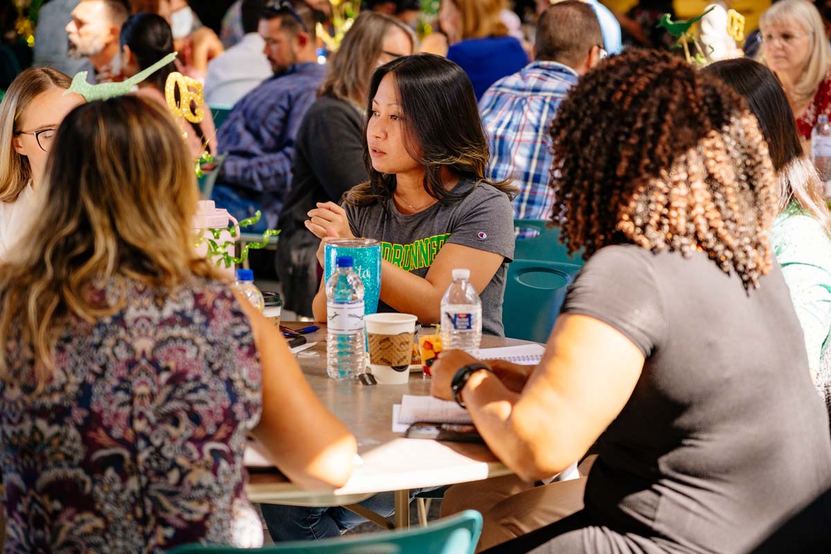 People enjoying In-Service Day