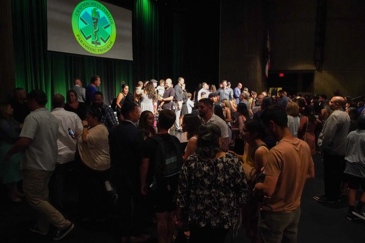 People enjoying the PAramedic Graduation