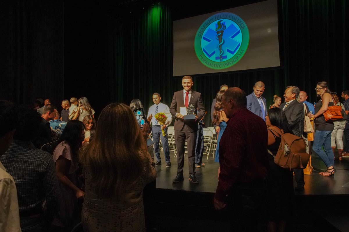 People enjoying the PAramedic Graduation