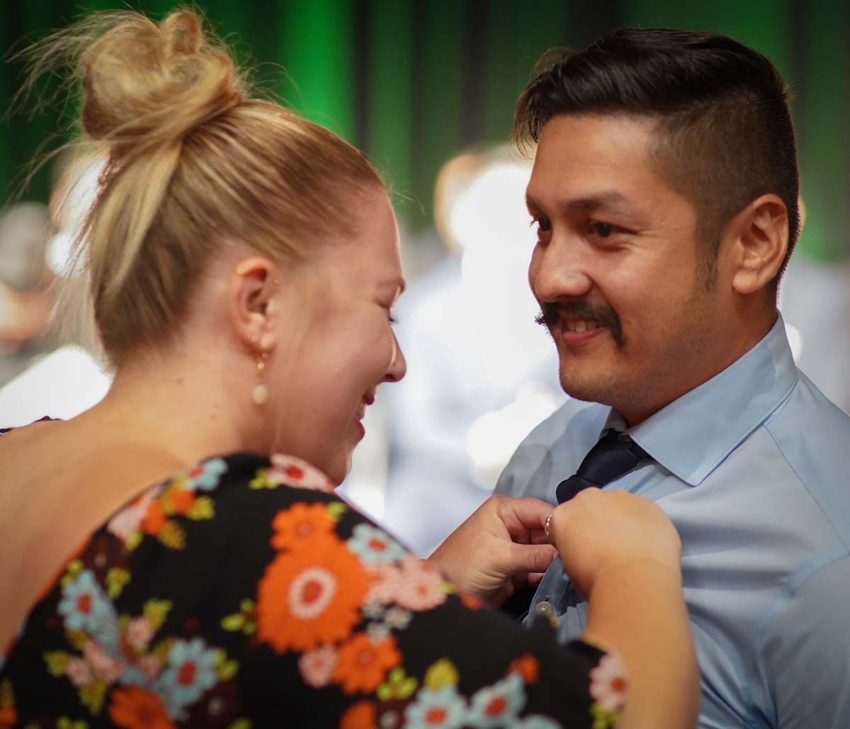 People enjoying the PAramedic Graduation