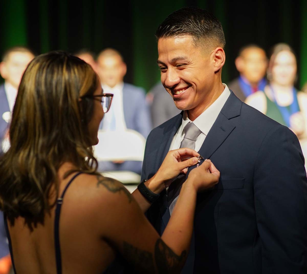 People enjoying the PAramedic Graduation