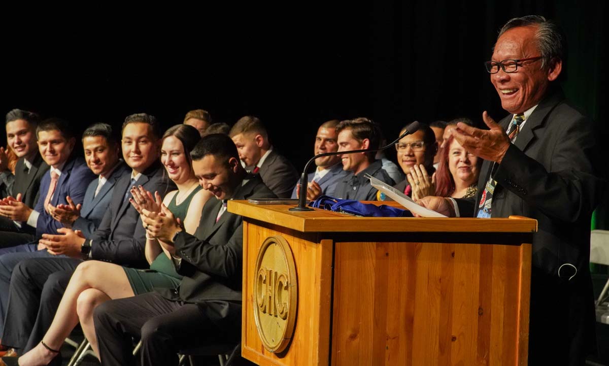 People enjoying the PAramedic Graduation