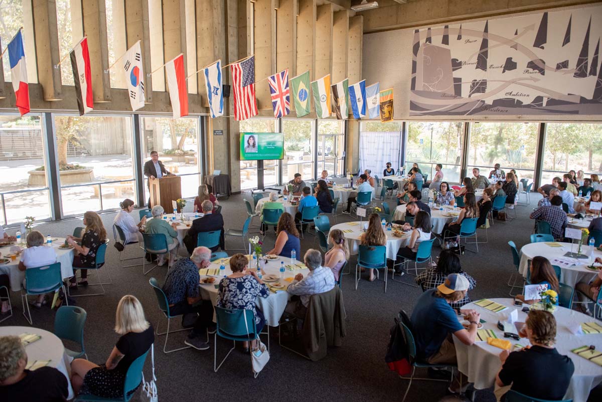 People enjoying the Scholarship Luncheon