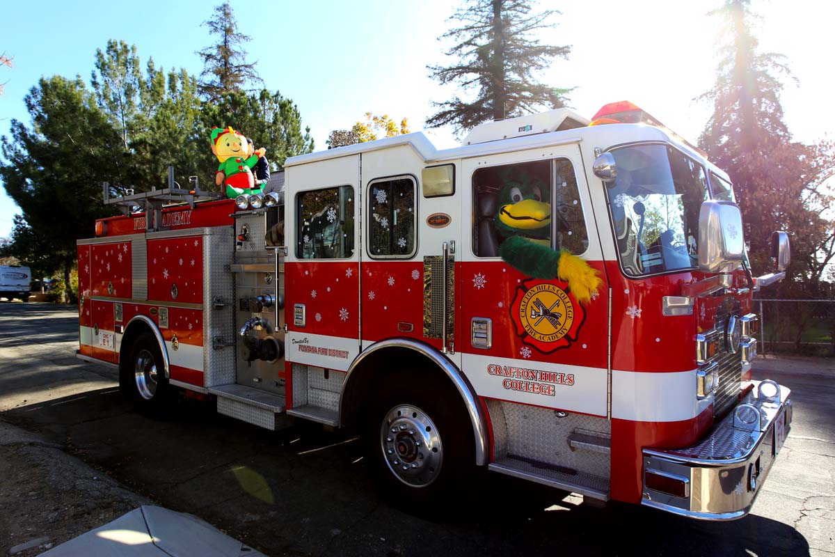 People enjoying the Yucaipa Christmas Parade