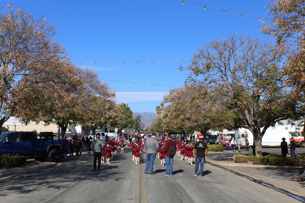 People enjoying the Yucaipa Christmas Parade