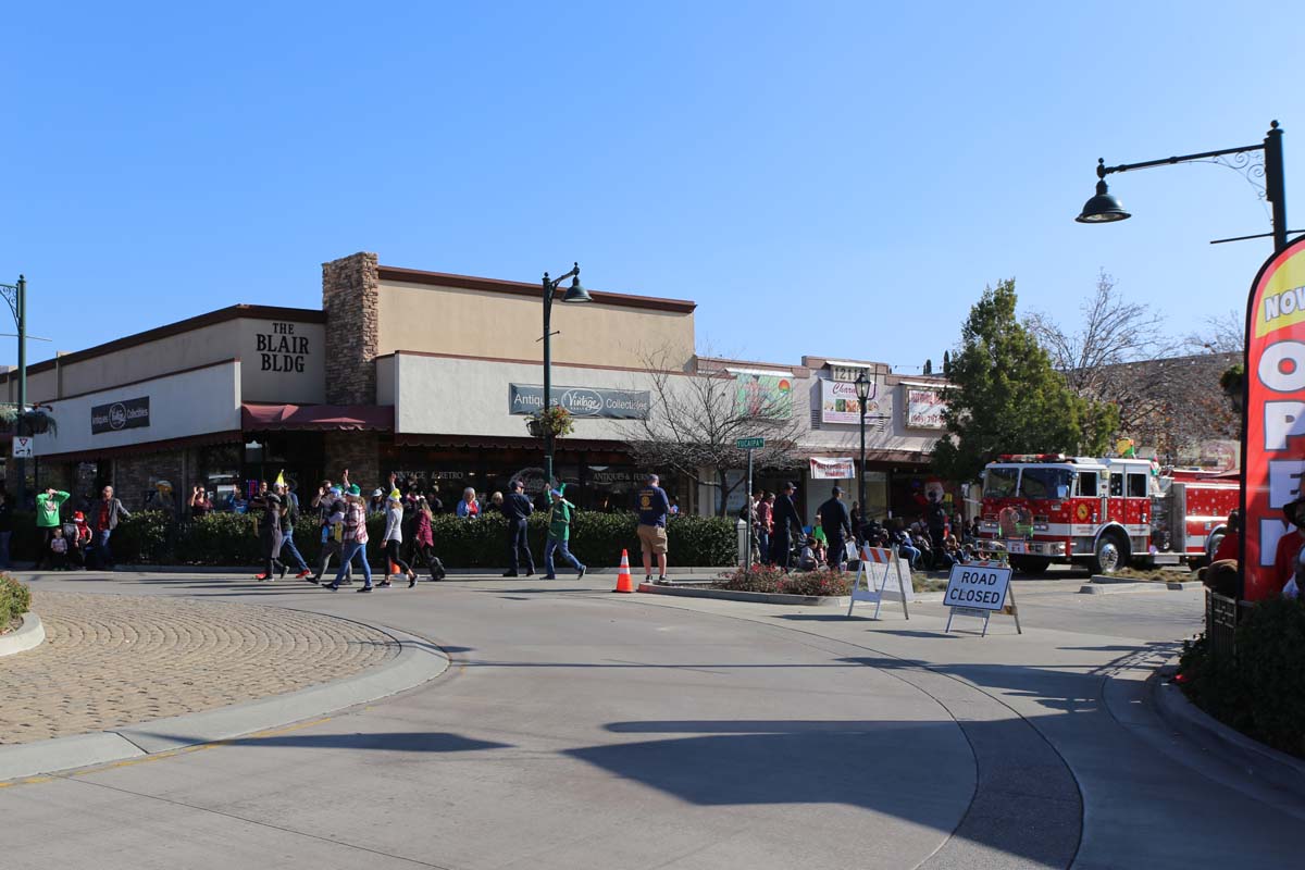 People enjoying the Yucaipa Christmas Parade