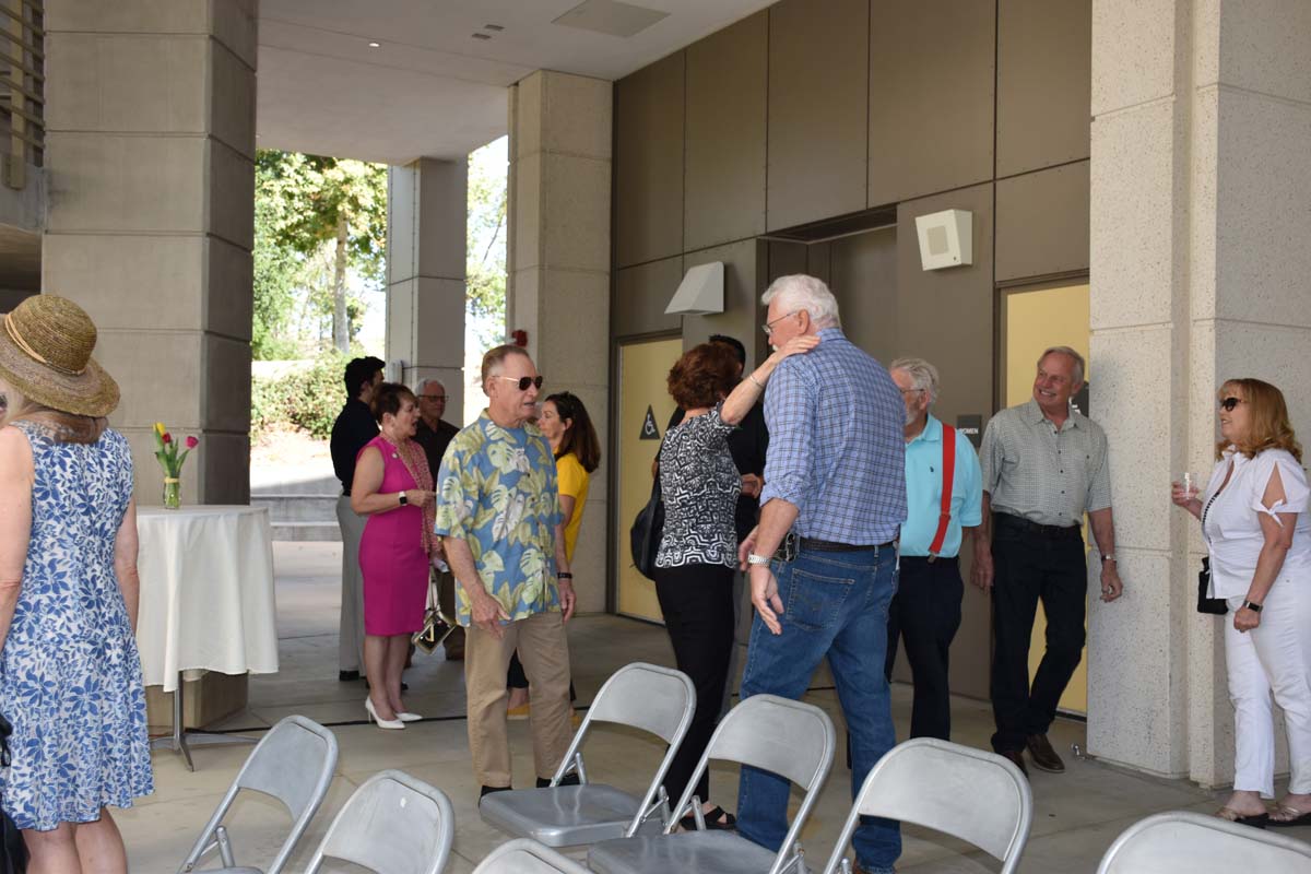 People enjoying the naming event