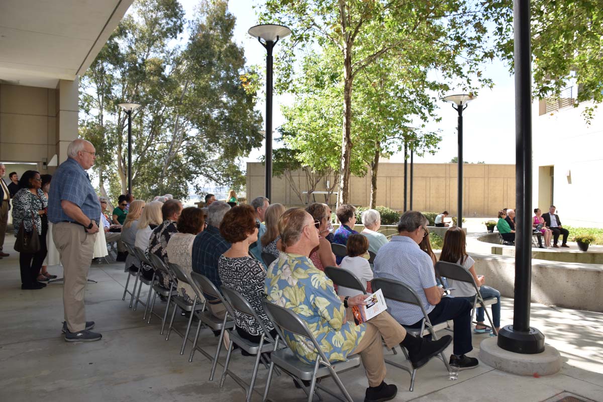 People enjoying the naming event