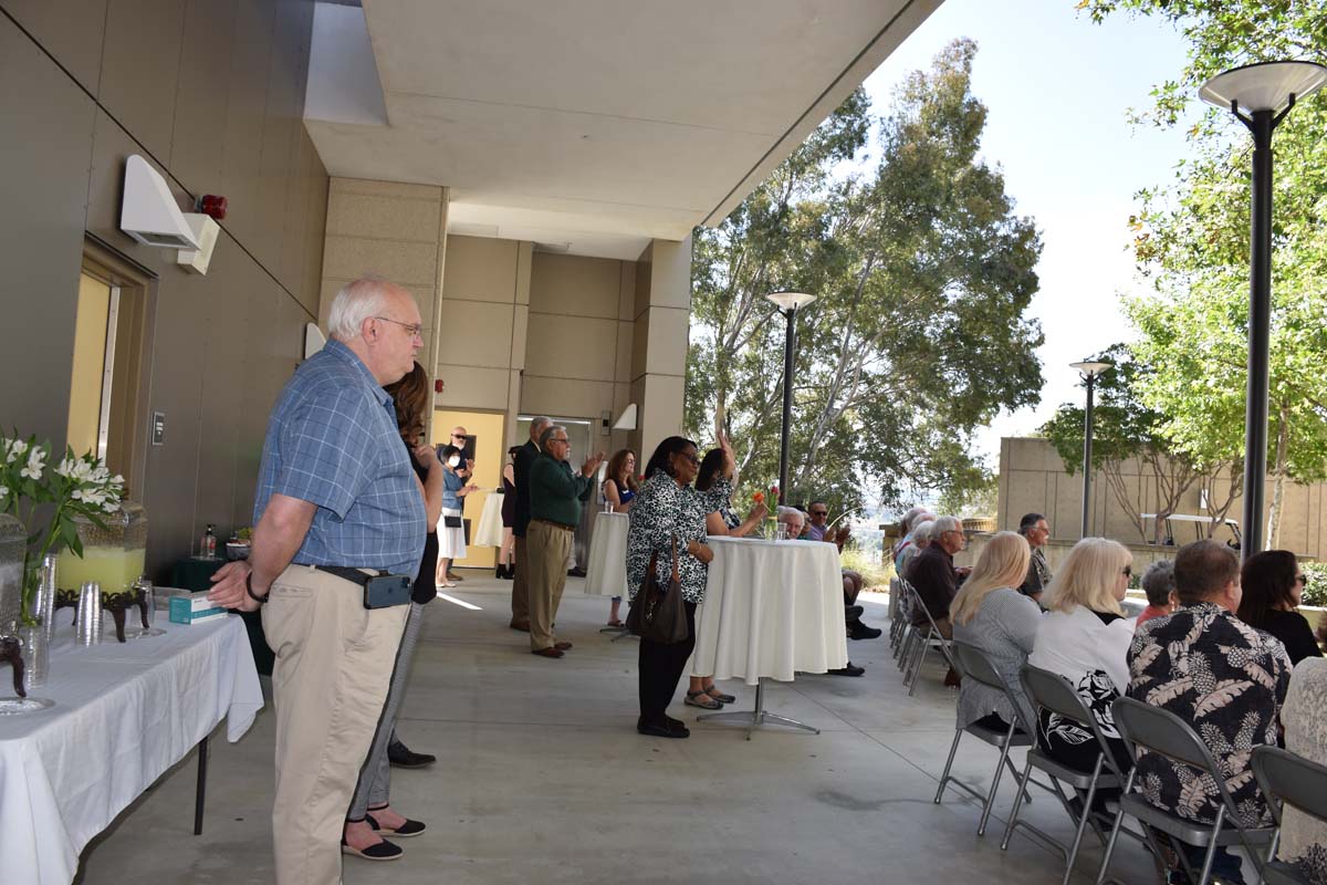 People enjoying the naming event