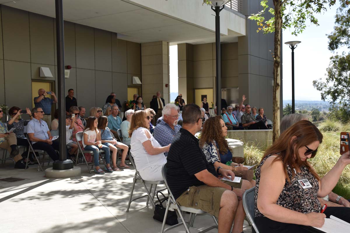 People enjoying the naming event