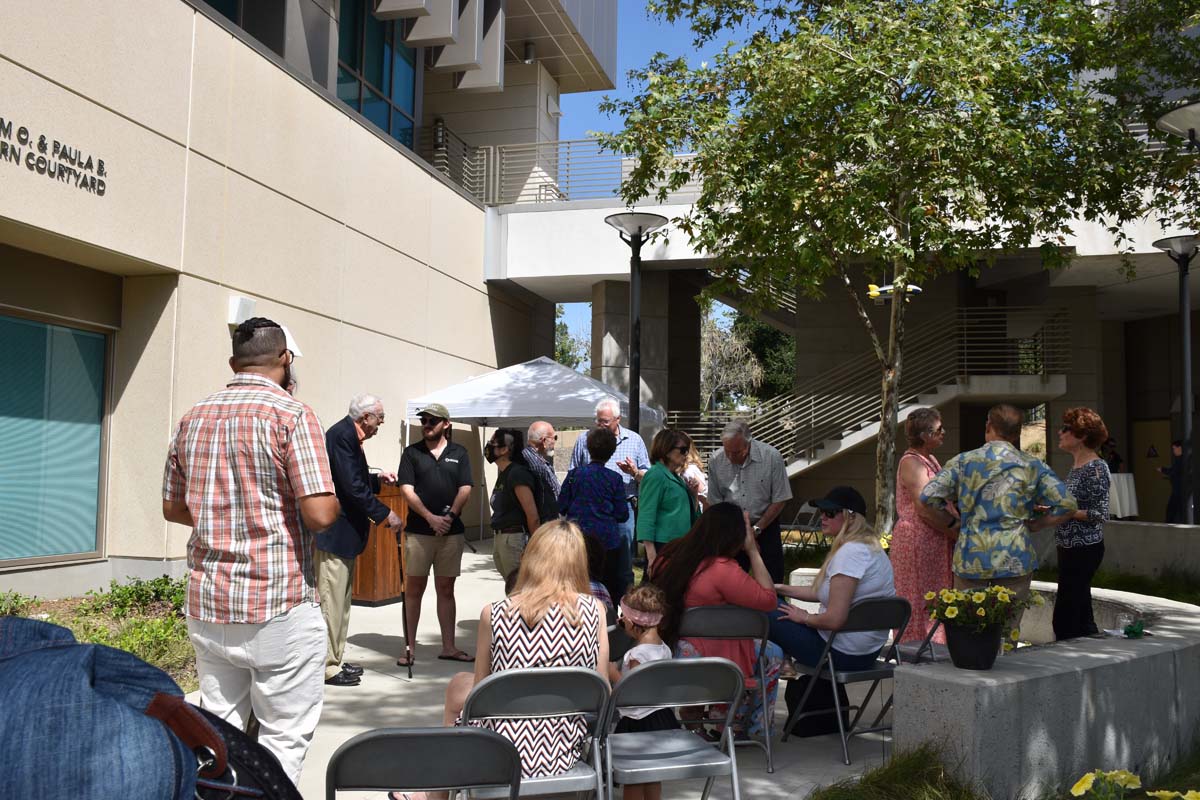 People enjoying the naming event