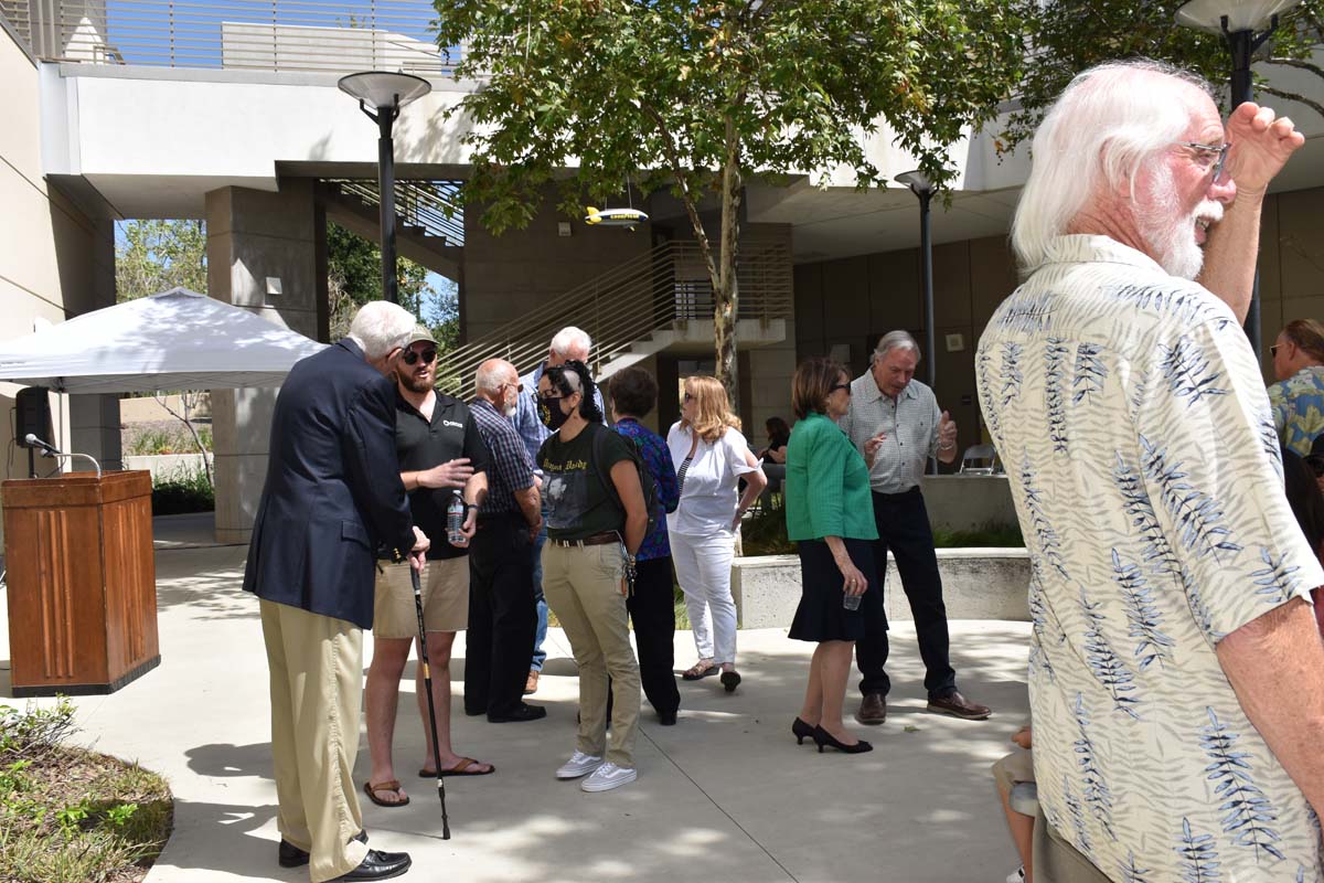 People enjoying the naming event