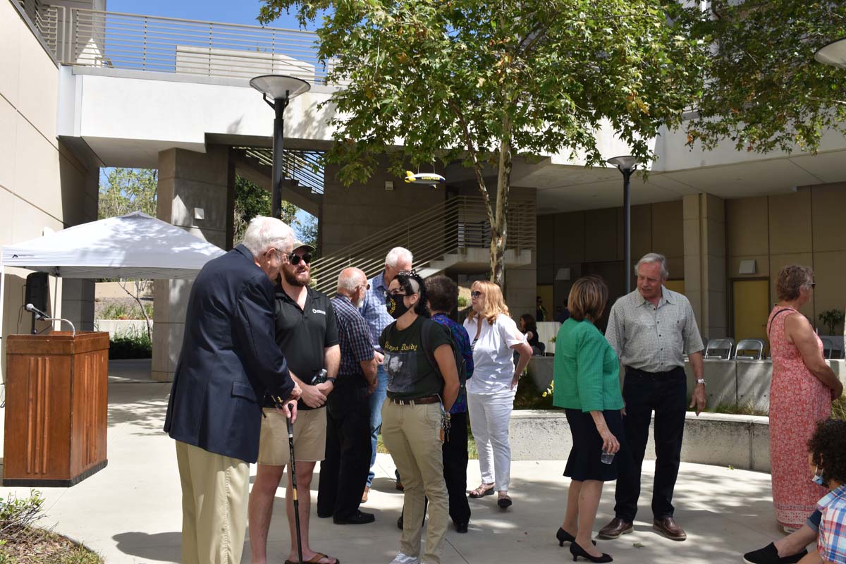 People enjoying the naming event